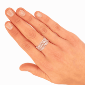 Lattice - Sølv ring - Hånd